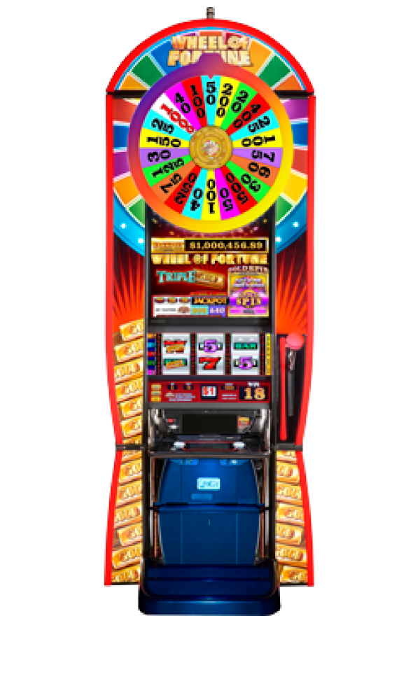 IGT's MEGATOWER slot cabinet featuring Wheel of Fortune Gold Spin Deluxe