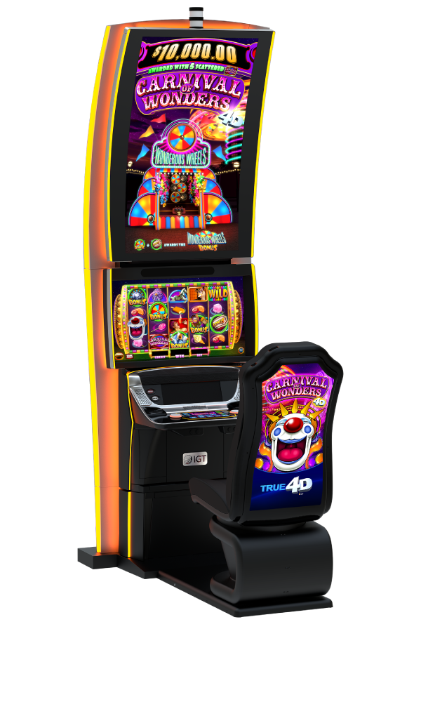 IGT's CrystalCurve TRUE 4D featuring Carnival of Wonders True4D 