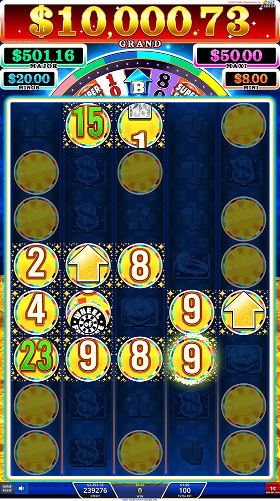 Image showing the Wheel of Fortune Cash on Reels Rise and Respin Bonus game screen