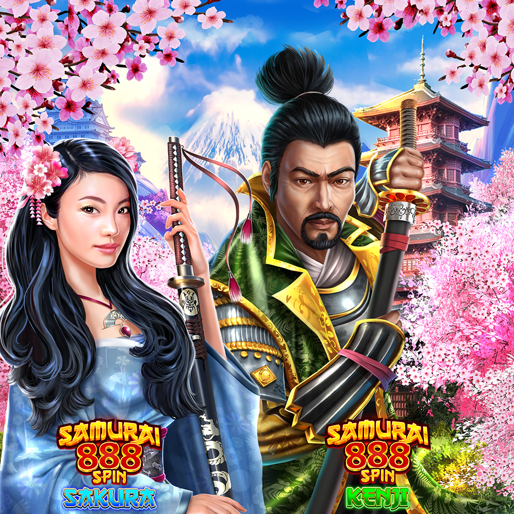 Samurai 888 Spin Video Slots Featuring Sakura and Kenji Hottest Hits