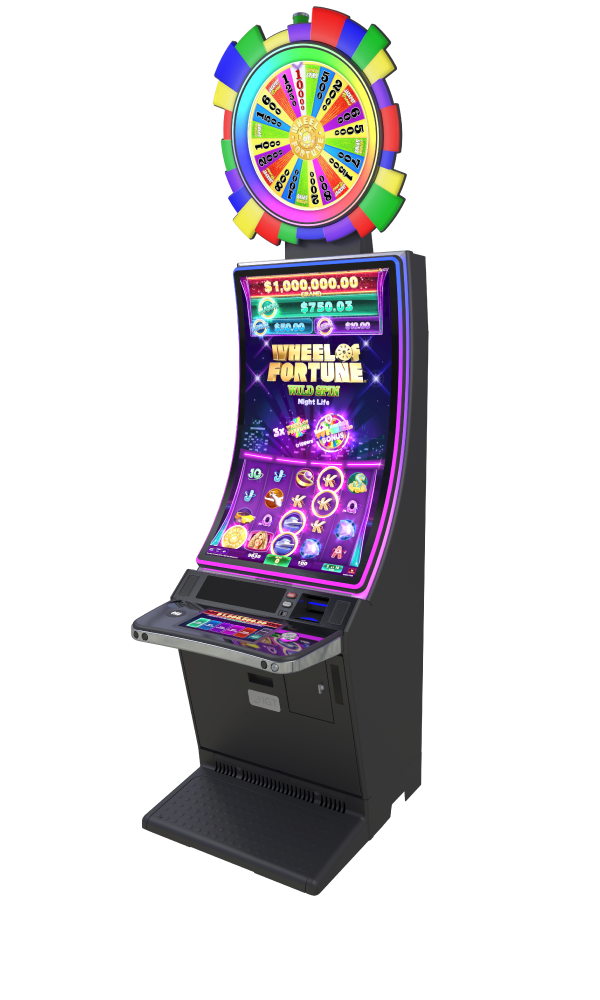 IGT's PeakSlant49 Wheel video slot machine featuring Wheel of Fortune Wild Spin Night Life wide area progressives slot games.