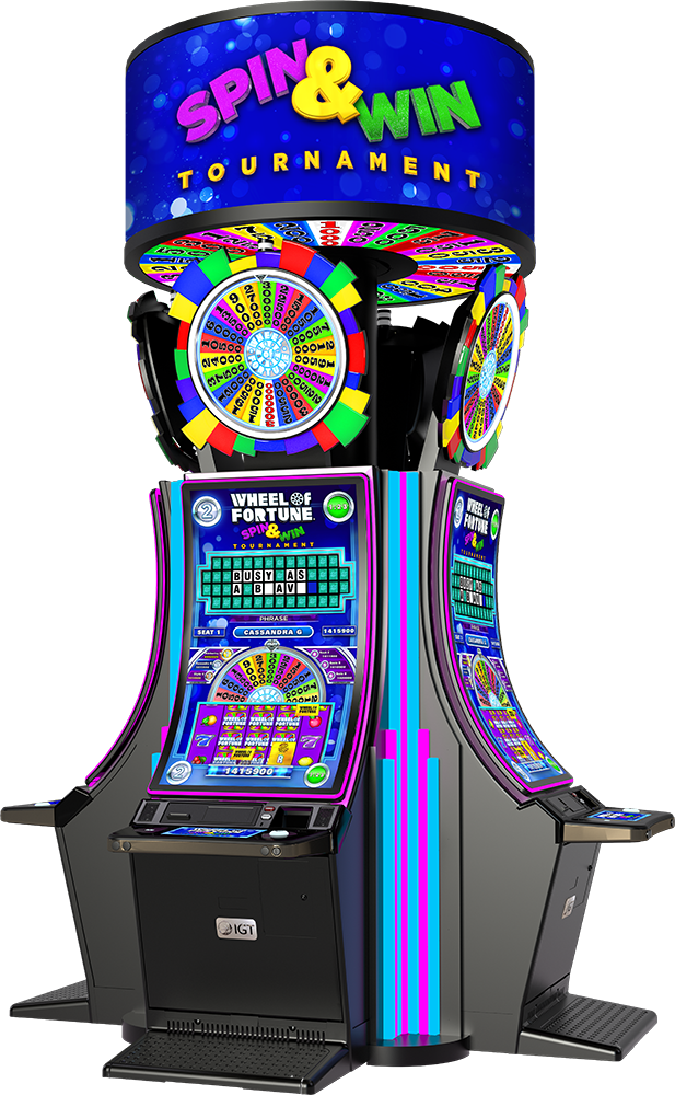 An IGT video slot machine featuring IGT's Wheel of Fortune Spin and win video slot tournaments bringing the excitement of Wheel of Fortune slot tournaments to casinos eveywhere!