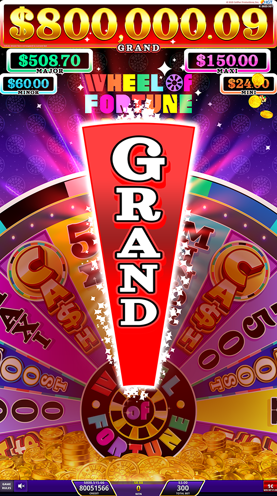 Image showing the Wheel of Fortune Cash on Reels base game screen
