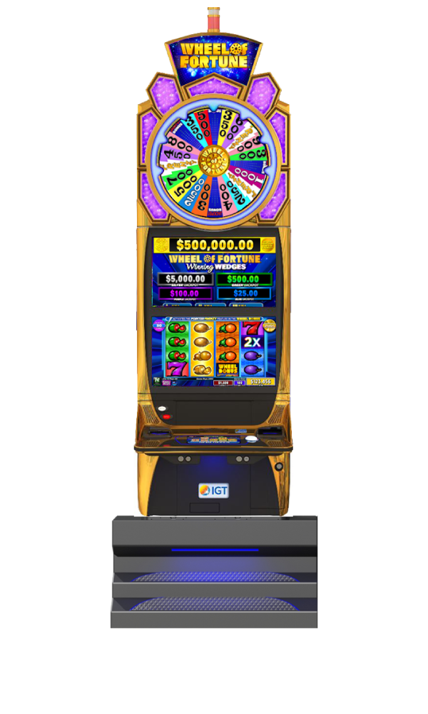 IGT's CrystalWheel Video slot cabinet featuring Wheel of Fortune Winning Wedges 